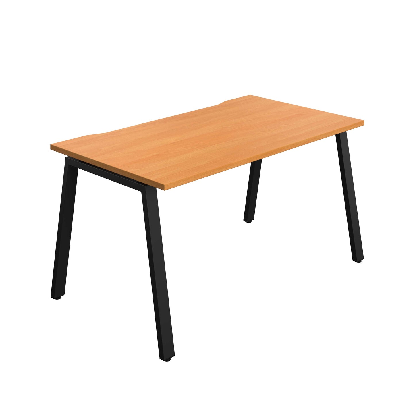 Synergy Bench with Cut Out: 1 Person (FSC) : A-Frame Leg : 1400 | 800 | Beech/Black