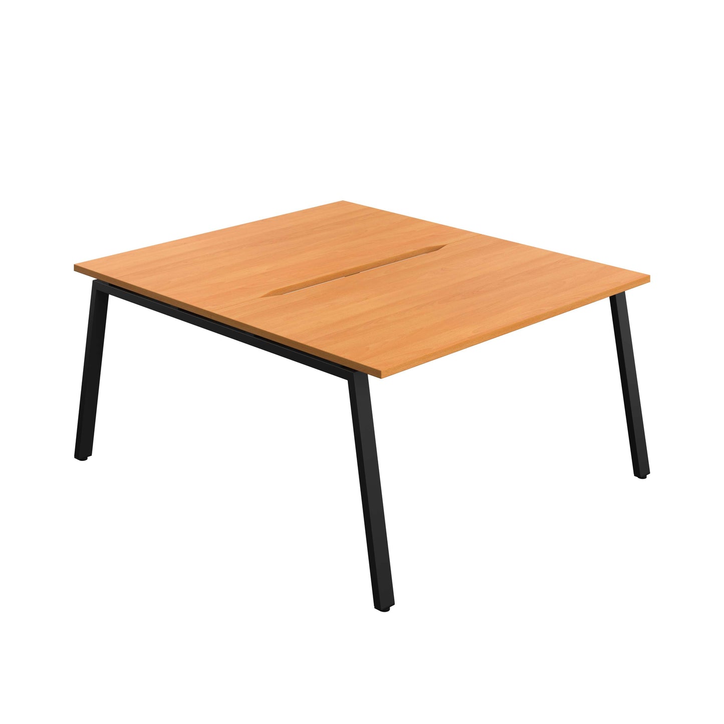 Synergy Bench with Cut Out: 2 Person (FSC) : A-Frame Leg : 1400 | 800 | Beech/Black