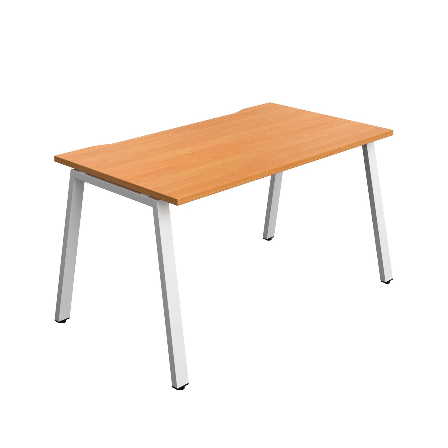 Synergy Bench with Cut Out: 1 Person (FSC) : A-Frame Leg : 1400 | 800 | Beech/White