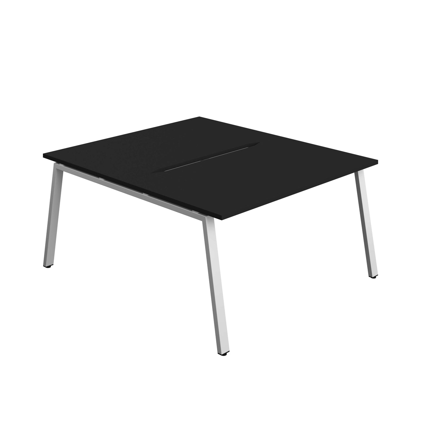 Synergy Bench with Cut Out: 2 Person (FSC) : A-Frame Leg : 1400 | 800 | Black/Silver