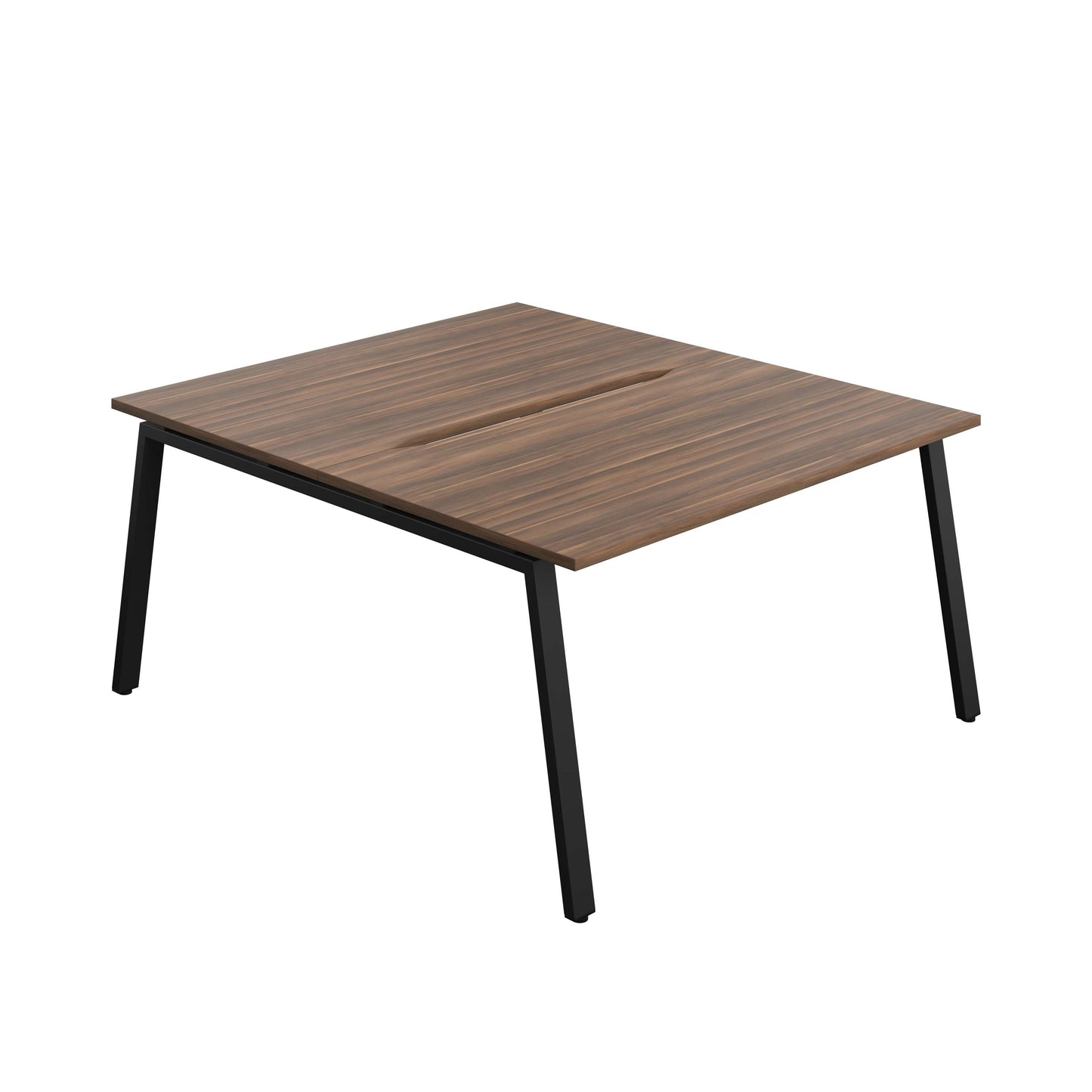 Synergy Bench with Cut Out: 2 Person (FSC) : A-Frame Leg : 1400 | 800 | Dark Walnut/Black