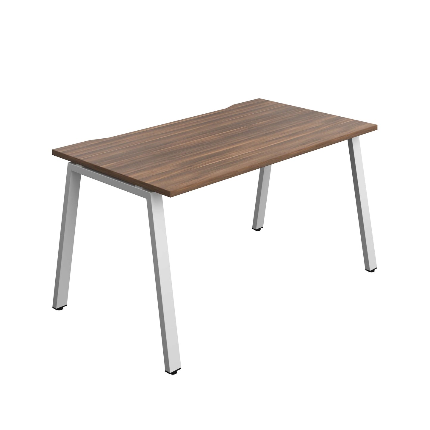 Synergy Bench with Cut Out: 1 Person (FSC) : A-Frame Leg : 1400 | 800 | Dark Walnut/Silver
