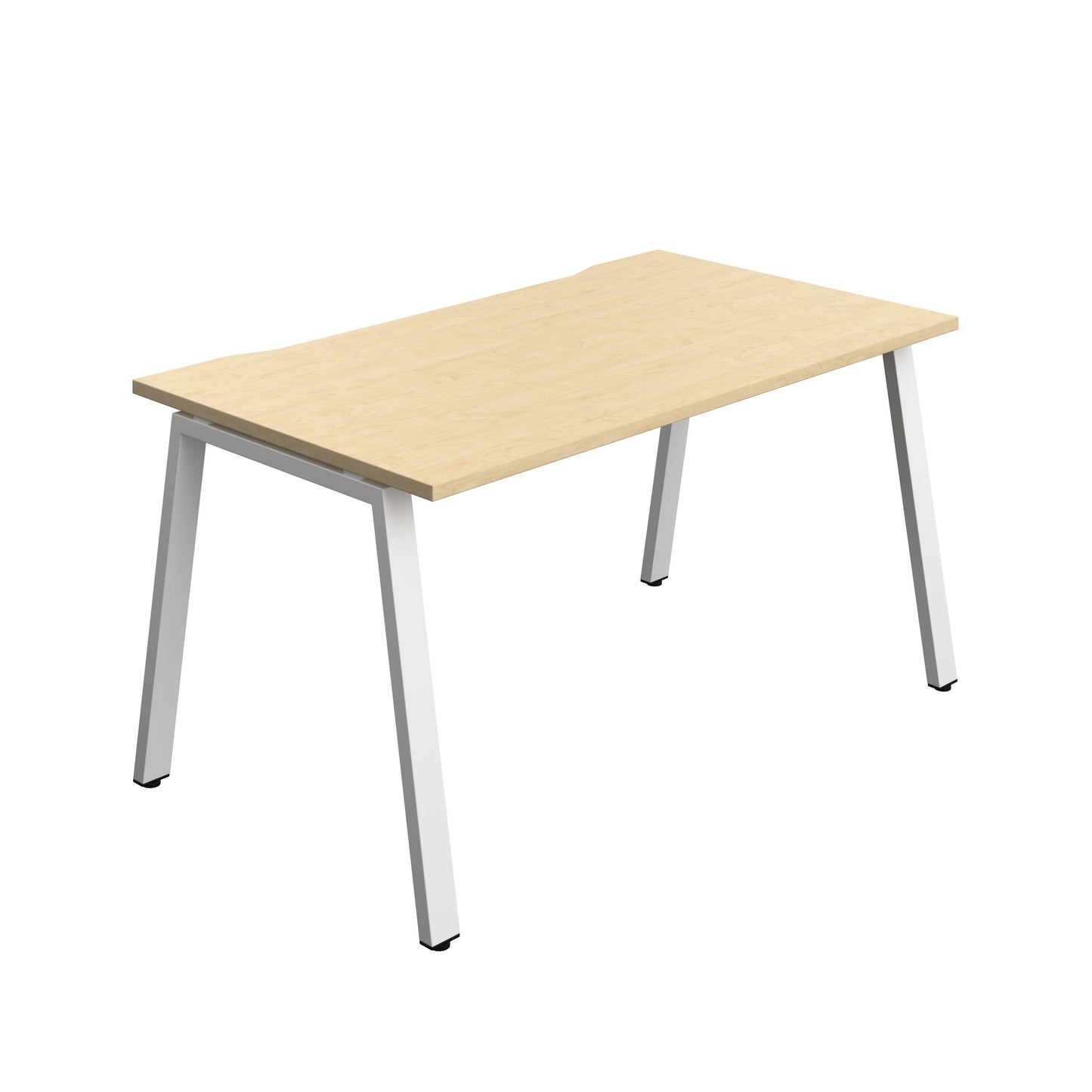 Synergy Bench with Cut Out: 1 Person (FSC) : A-Frame Leg : 1400 | 800 | Maple/White