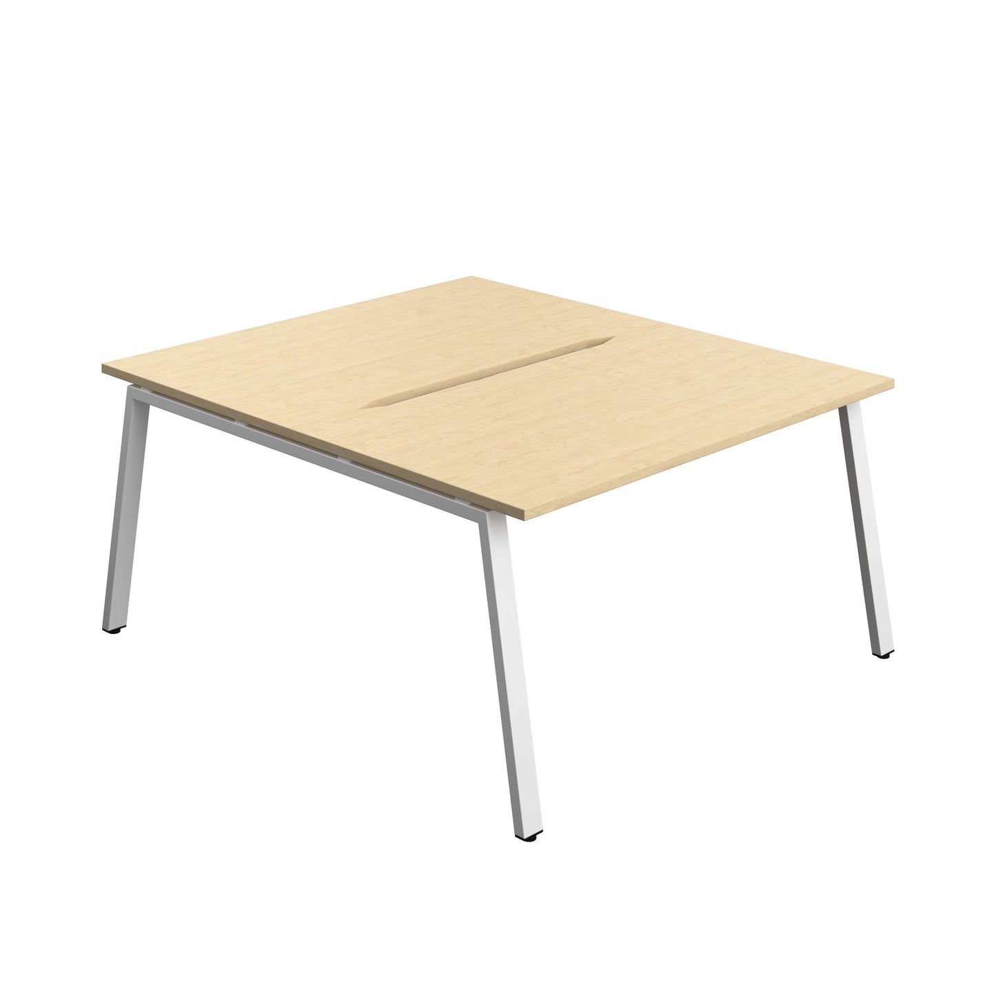 Synergy Bench with Cut Out: 2 Person (FSC) : A-Frame Leg : 1400 | 800 | Maple/White