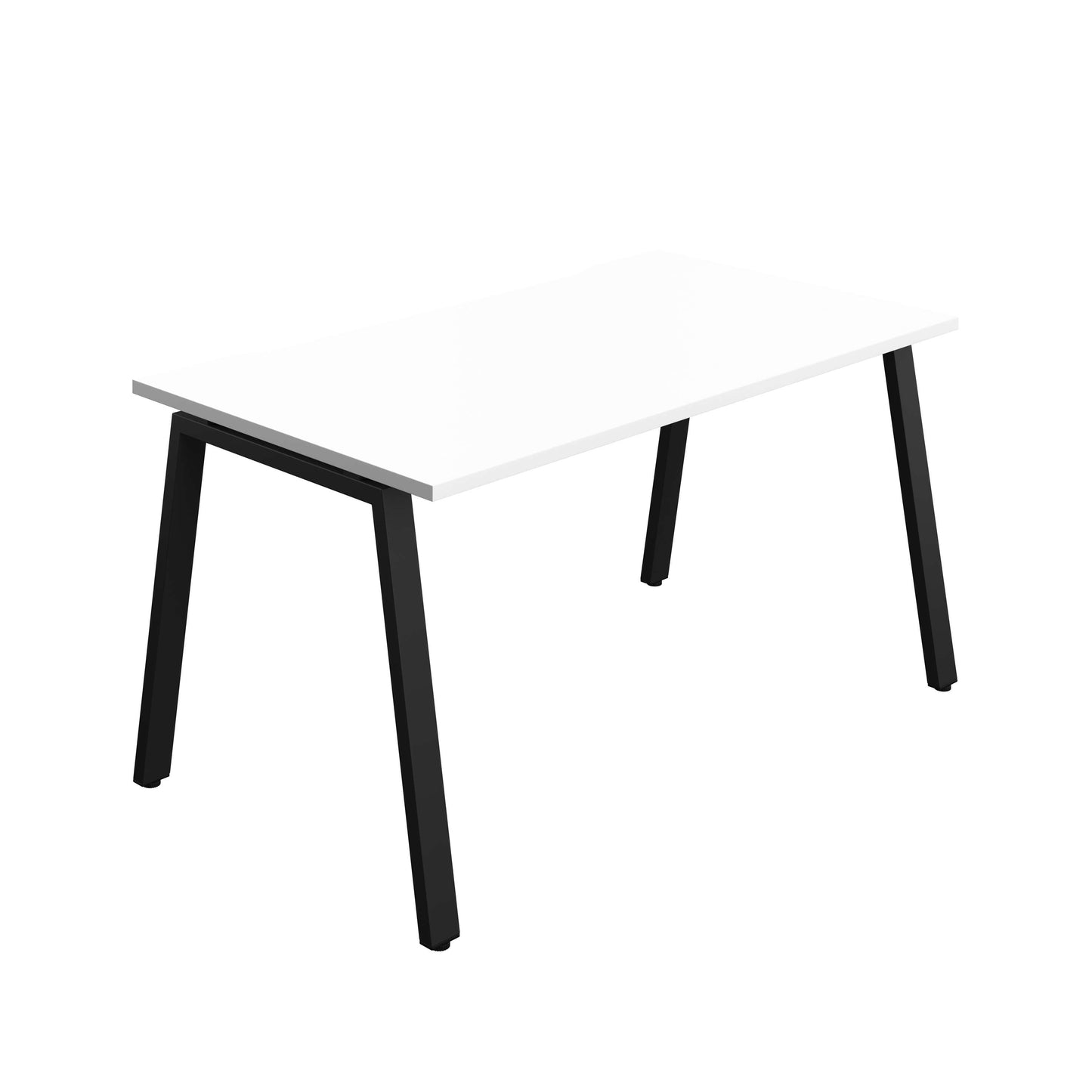 Synergy Bench with Cut Out: 1 Person (FSC) : A-Frame Leg : 1400 | 800 | White/Black