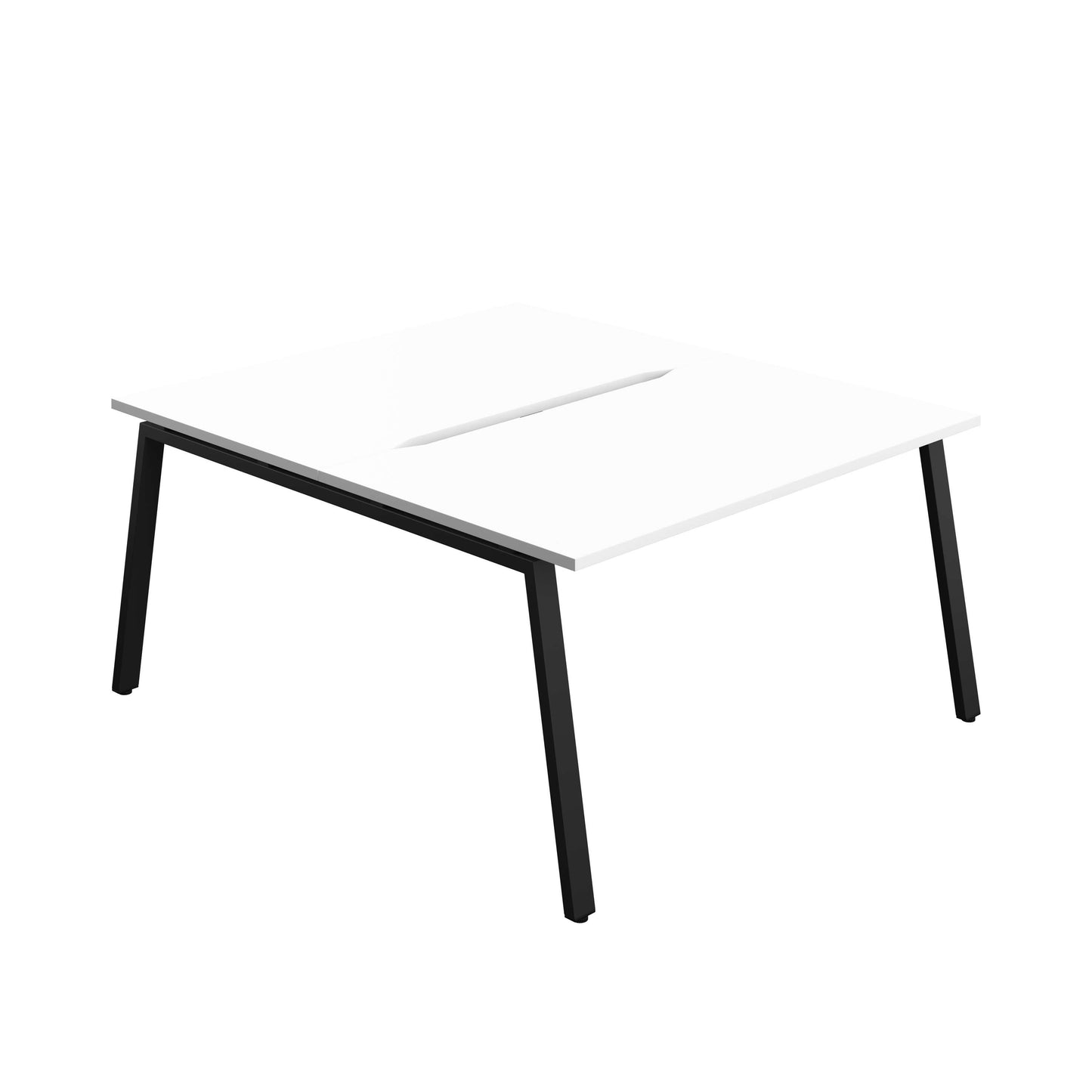 Synergy Bench with Cut Out: 2 Person (FSC) : A-Frame Leg : 1400 | 800 | White/Black