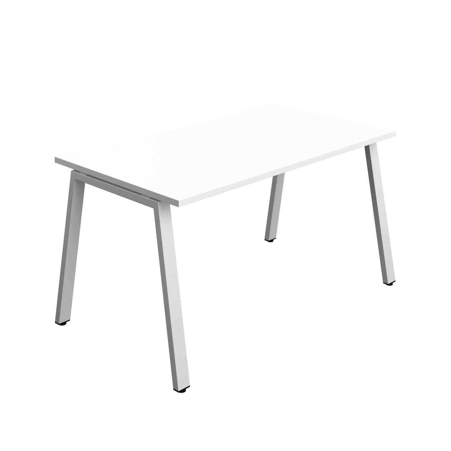 Synergy Bench with Cut Out: 1 Person (FSC) : A-Frame Leg : 1400 | 800 | White/Silver