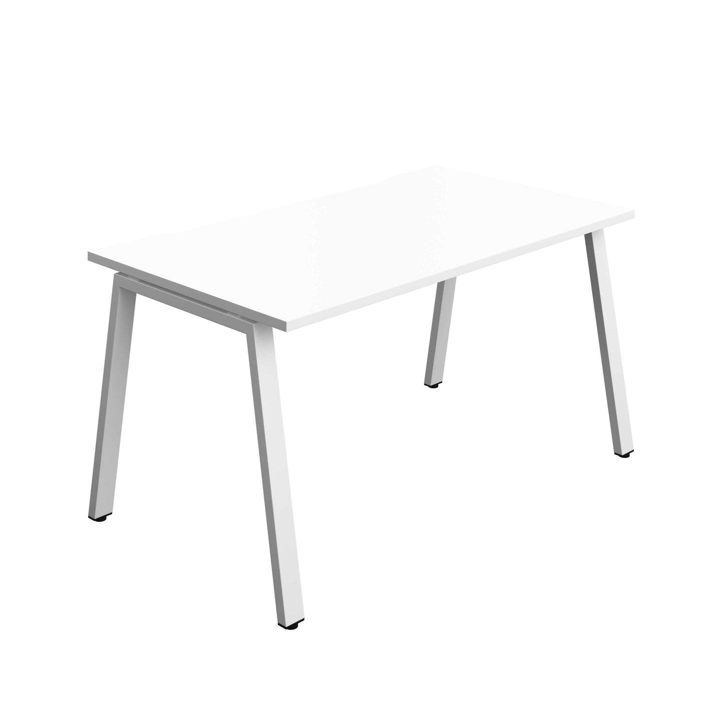 Synergy Bench with Cut Out: 1 Person (FSC) : A-Frame Leg : 1400 | 800 | White/White