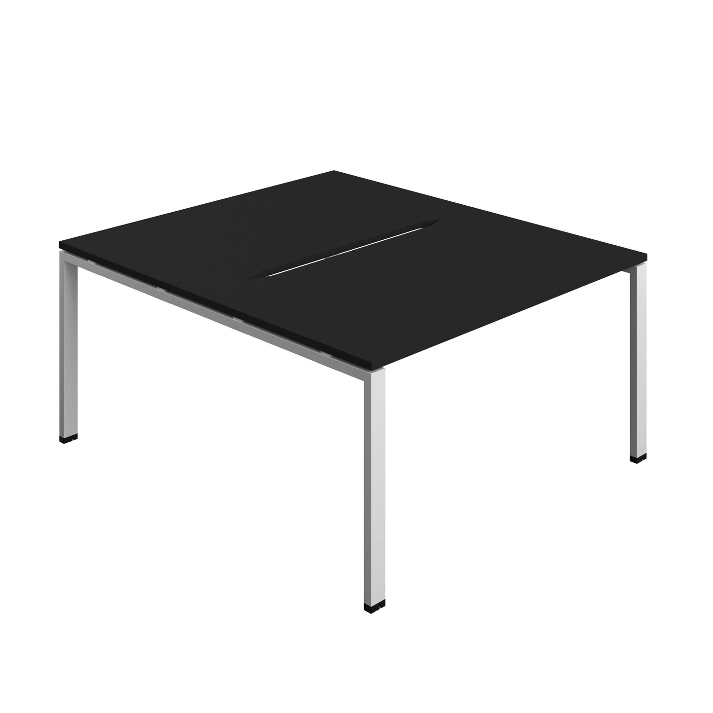 Synergy Bench with Cut Out: 2 Person (FSC) : Goal Post Leg : 1400 | 800 | Black/Silver