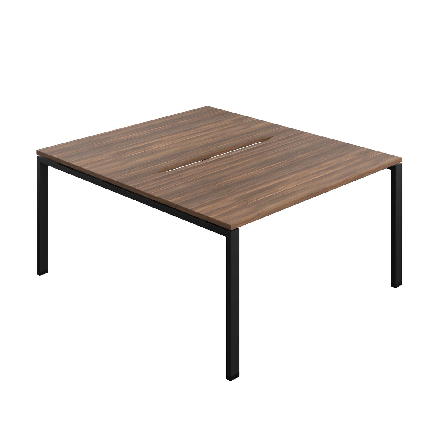 Synergy Bench with Cut Out: 2 Person (FSC) : Goal Post Leg : 1400 | 800 | Dark Walnut/Black
