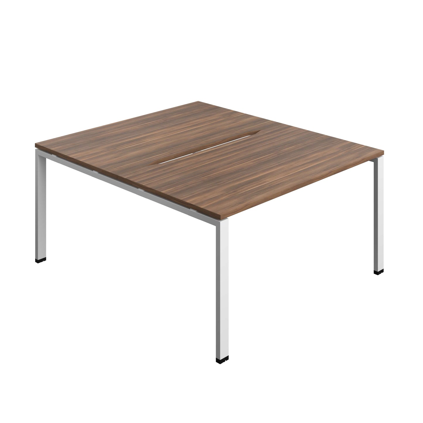 Synergy Bench with Cut Out: 2 Person (FSC) : Goal Post Leg : 1400 | 800 | Dark Walnut/White