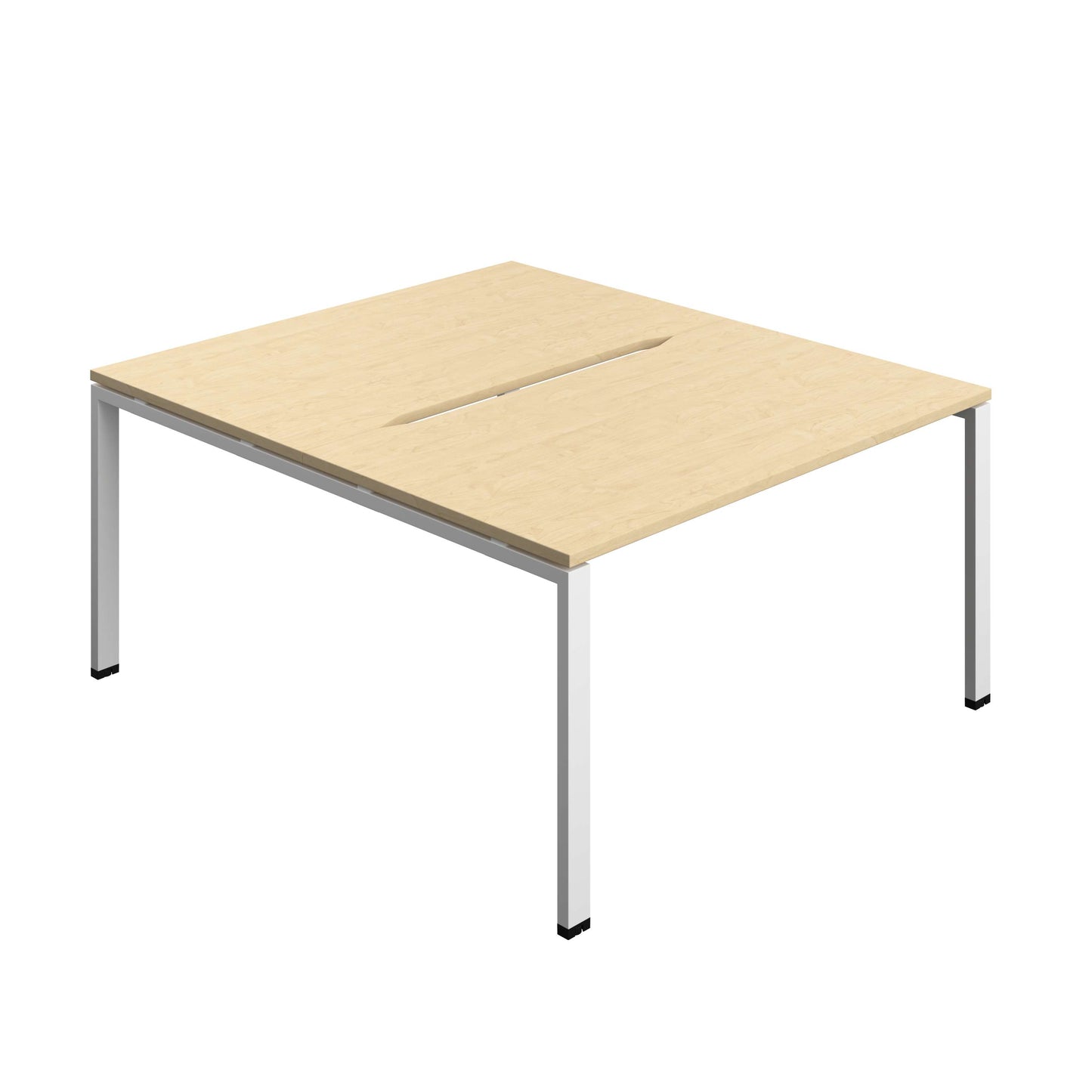 Synergy Bench with Cut Out: 2 Person (FSC) : Goal Post Leg : 1400 | 800 | Maple/White