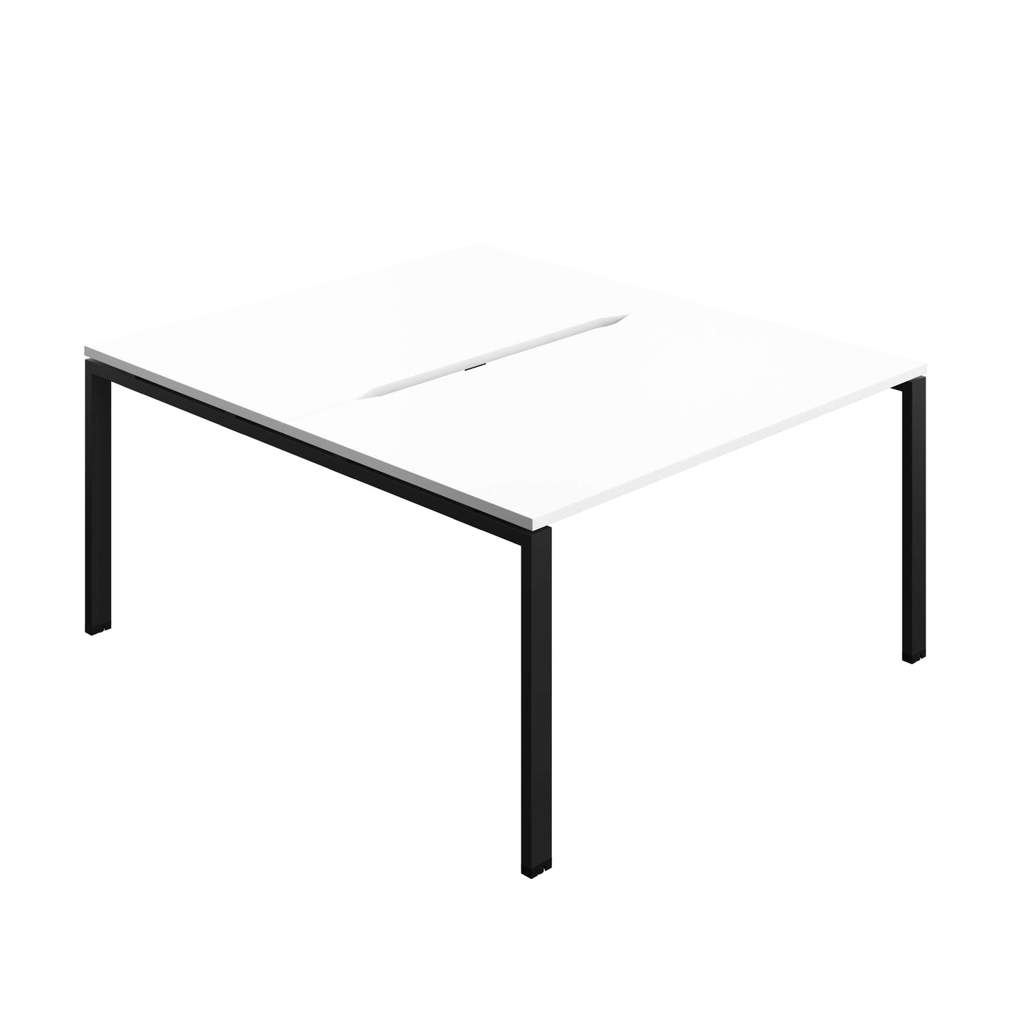 Synergy Bench with Cut Out: 2 Person (FSC) : Goal Post Leg : 1400 | 800 | White/Black