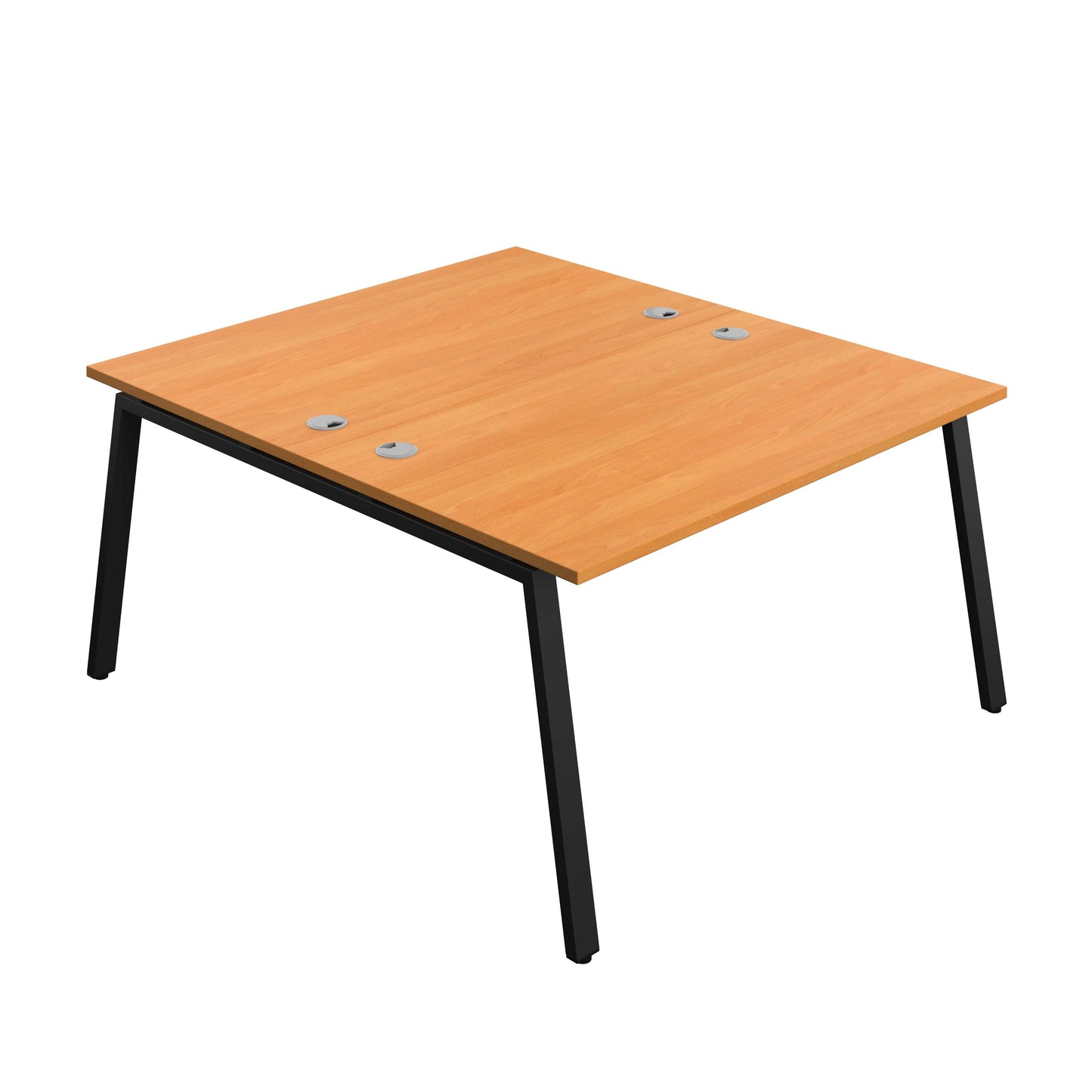 Synergy Bench with Cable Ports: 2 Person (FSC) : A-Frame Leg : 1400 | 800 | Beech/Black