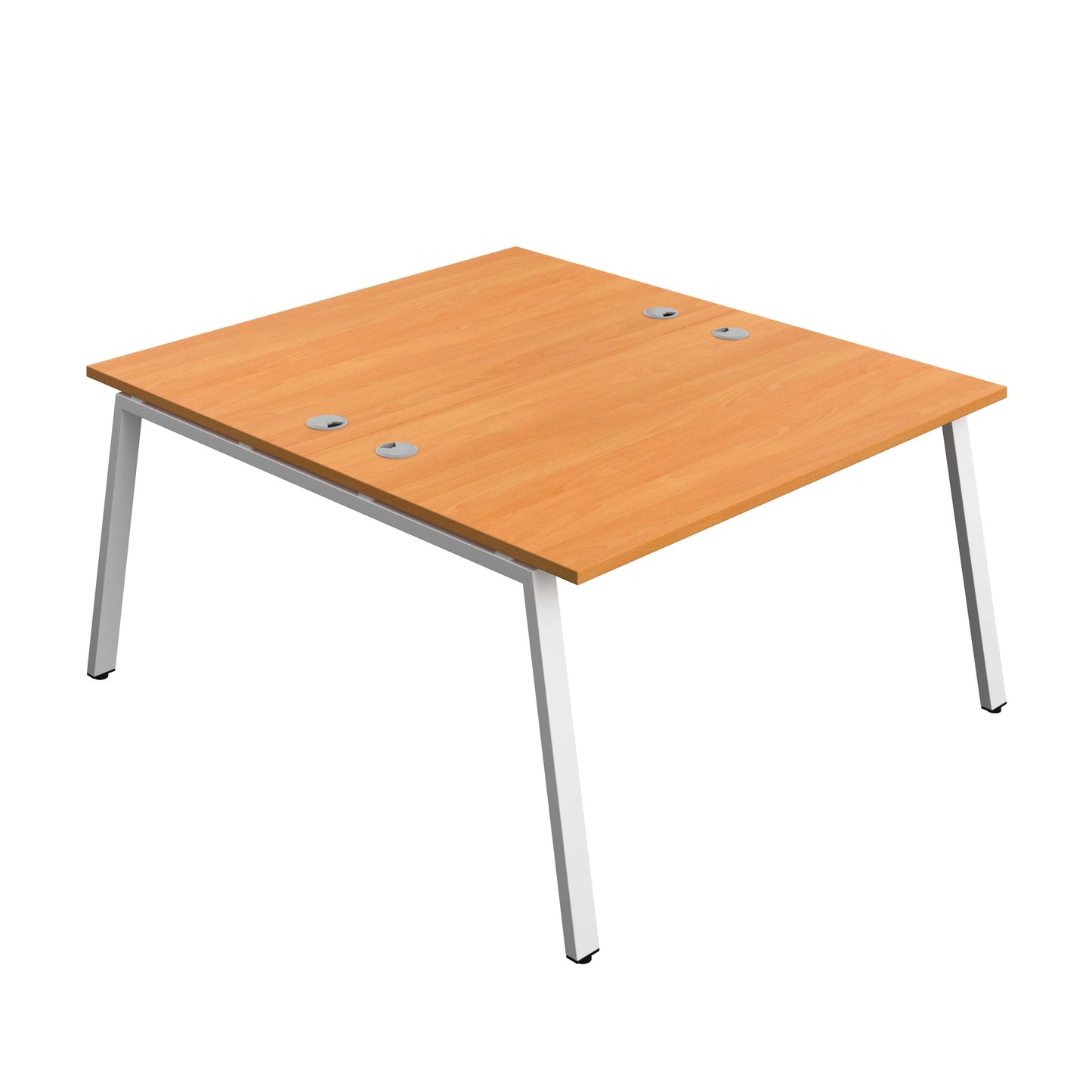 Synergy Bench with Cable Ports: 2 Person (FSC) : A-Frame Leg : 1400 | 800 | Beech/White