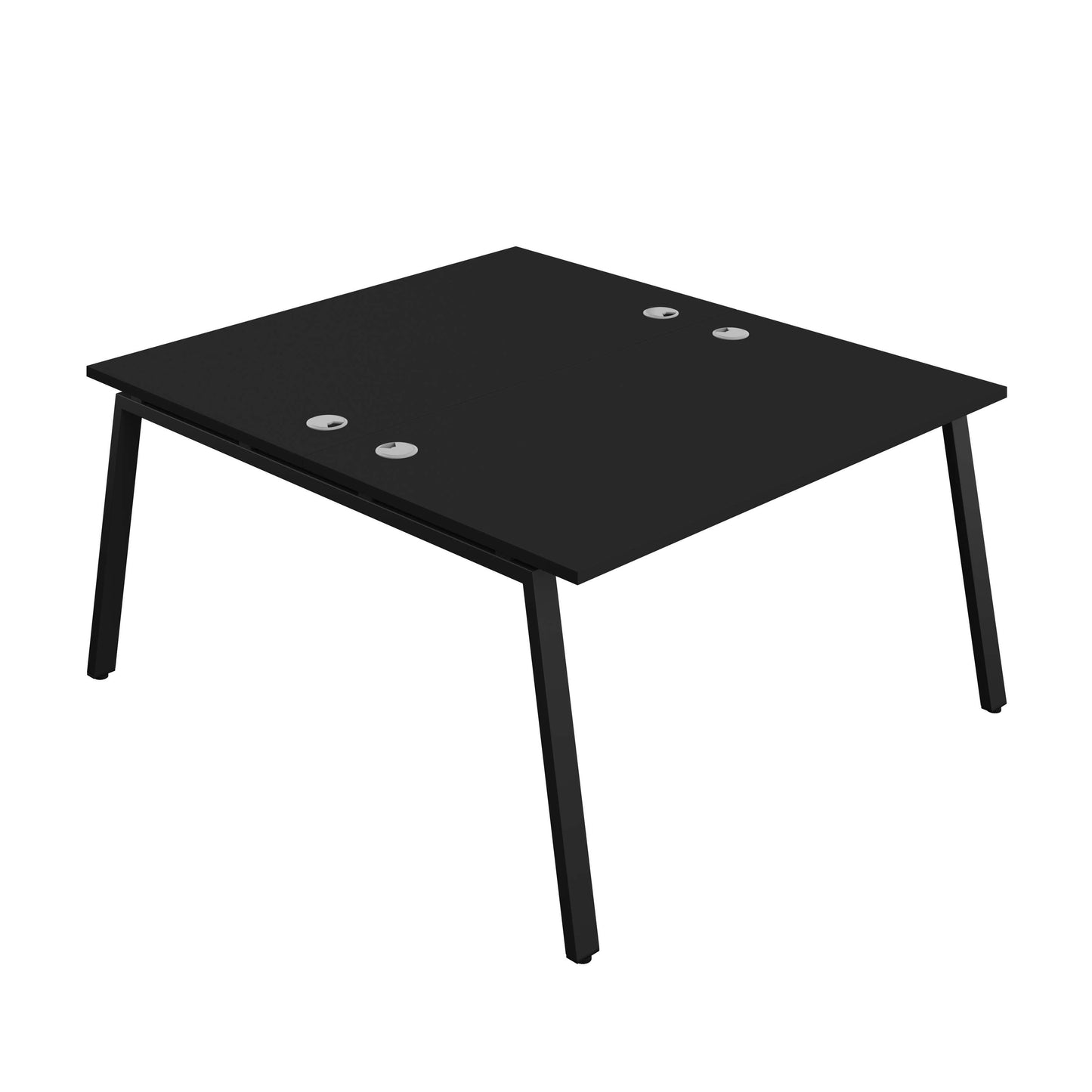 Synergy Bench with Cable Ports: 2 Person (FSC) : A-Frame Leg : 1400 | 800 | Black/Black
