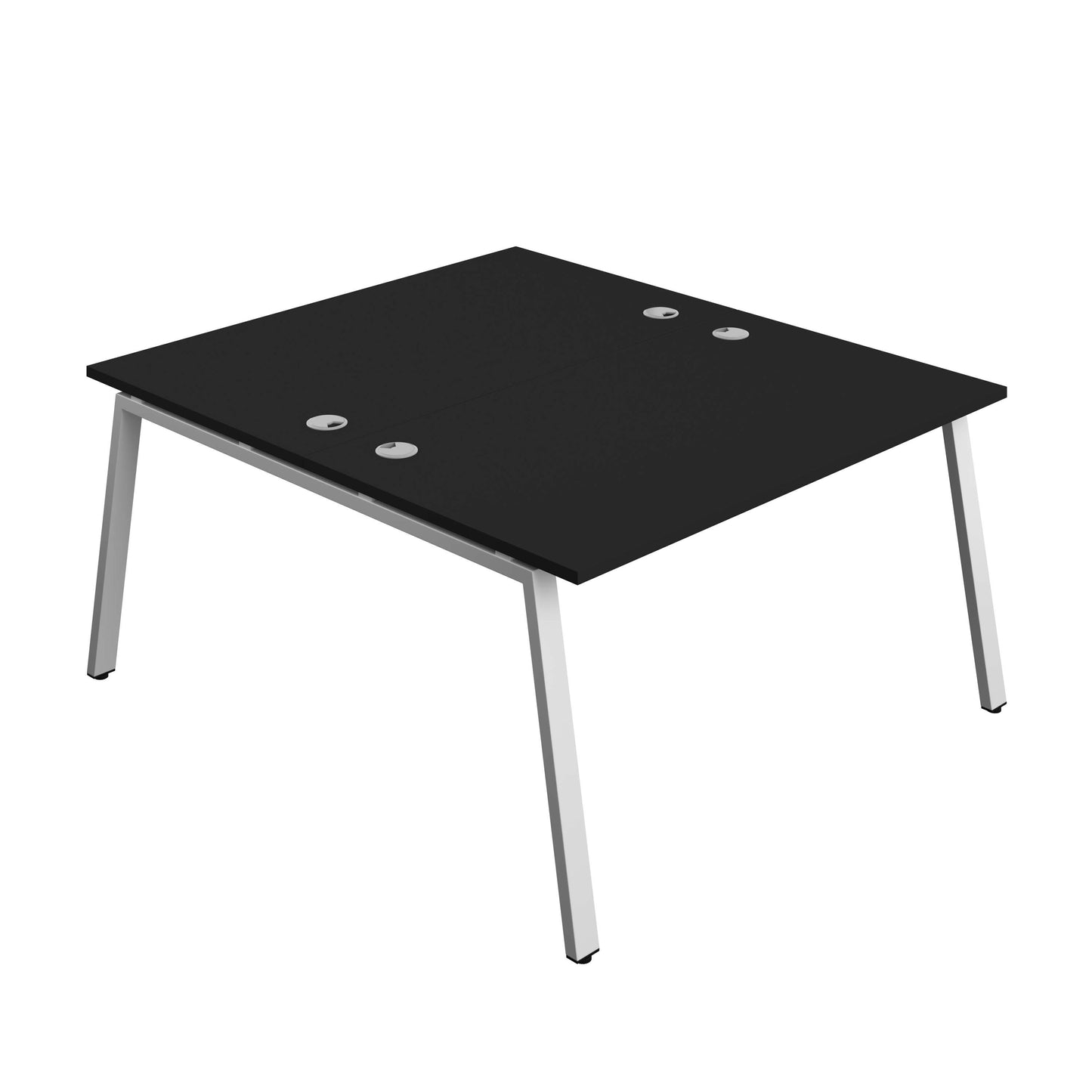 Synergy Bench with Cable Ports: 2 Person (FSC) : A-Frame Leg : 1400 | 800 | Black/Silver