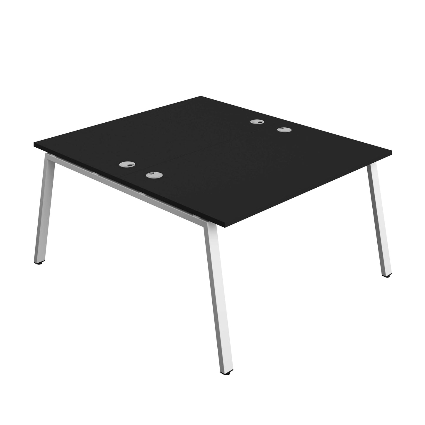Synergy Bench with Cable Ports: 2 Person (FSC) : A-Frame Leg : 1400 | 800 | Black/White