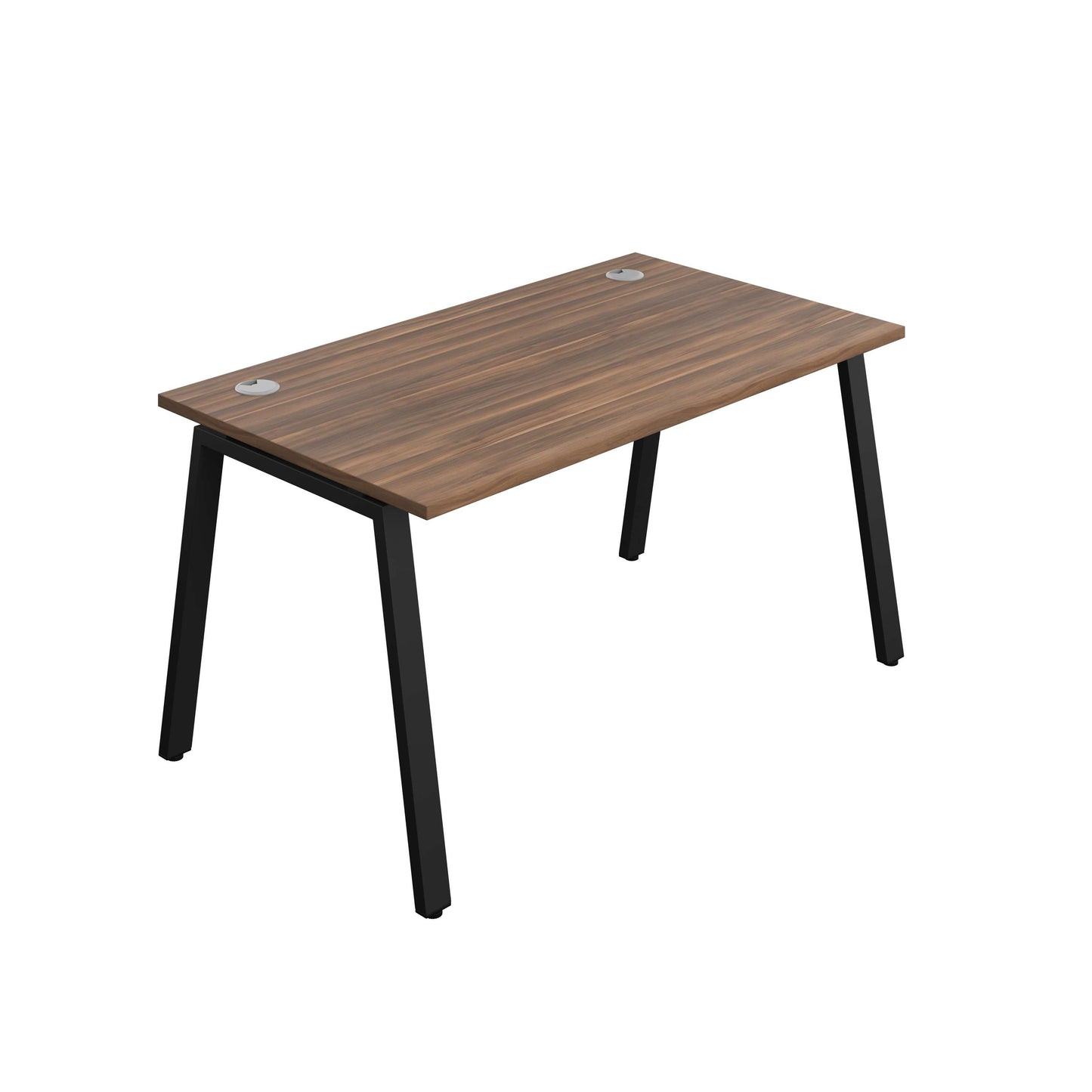 Synergy Bench with Cable Ports: 1 Person (FSC) : A-Frame Leg : 1400 | 800 | Dark Walnut/Black