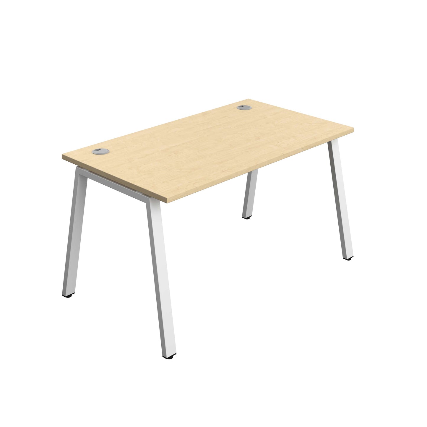 Synergy Bench with Cable Ports: 1 Person (FSC) : A-Frame Leg : 1400 | 800 | Maple/White