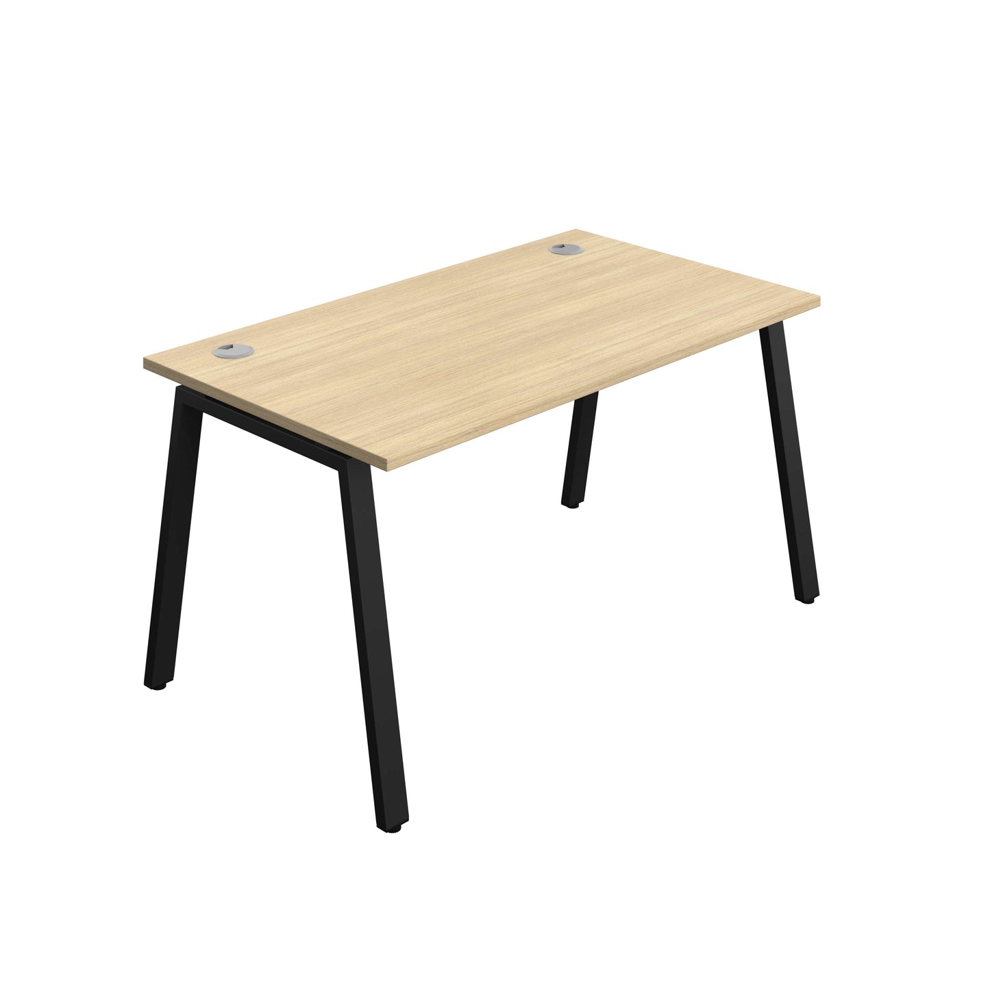 Synergy Bench with Cable Ports: 1 Person (FSC) : A-Frame Leg : 1400 | 800 | Nova Oak/Black