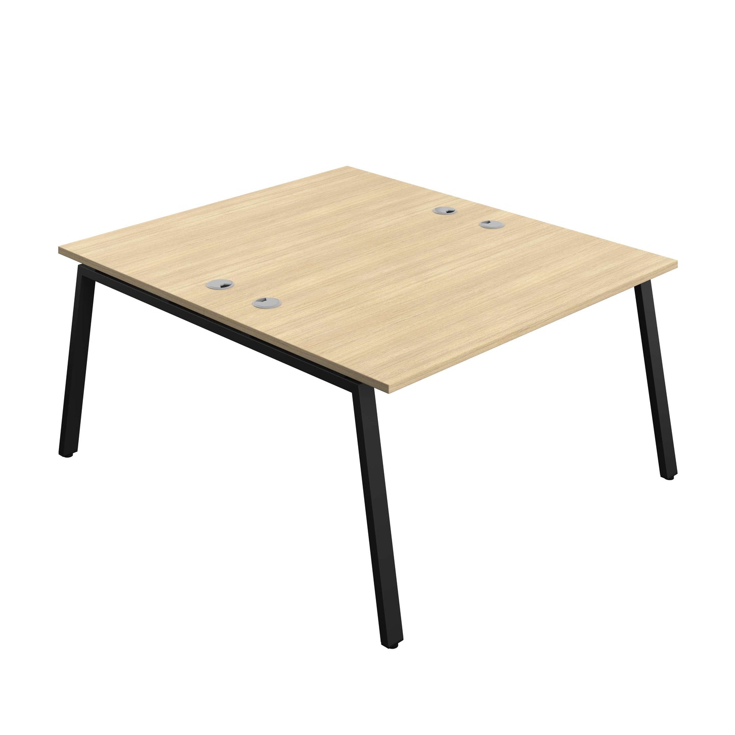 Synergy Bench with Cable Ports: 2 Person (FSC) : A-Frame Leg : 1400 | 800 | Nova Oak/Black