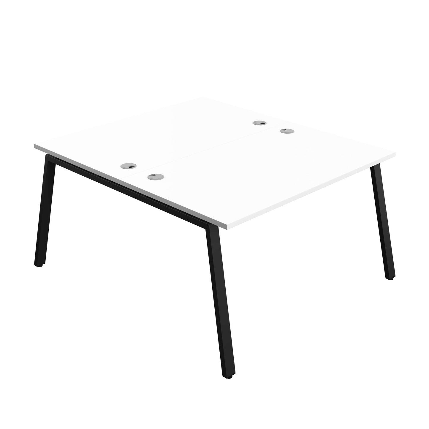 Synergy Bench with Cable Ports: 2 Person (FSC) : A-Frame Leg : 1400 | 800 | White/Black