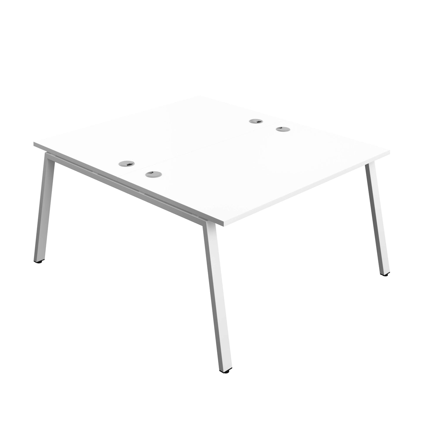 Synergy Bench with Cable Ports: 2 Person (FSC) : A-Frame Leg : 1400 | 800 | White/White
