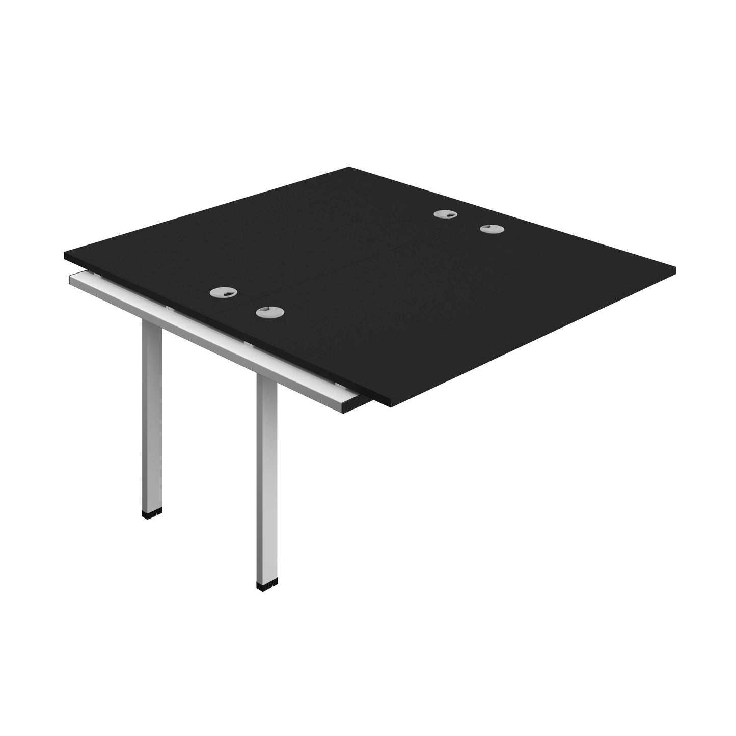 Synergy Bench Extension with Cable Ports: 2 Person (FSC) : 1400 | 800 | Black/White
