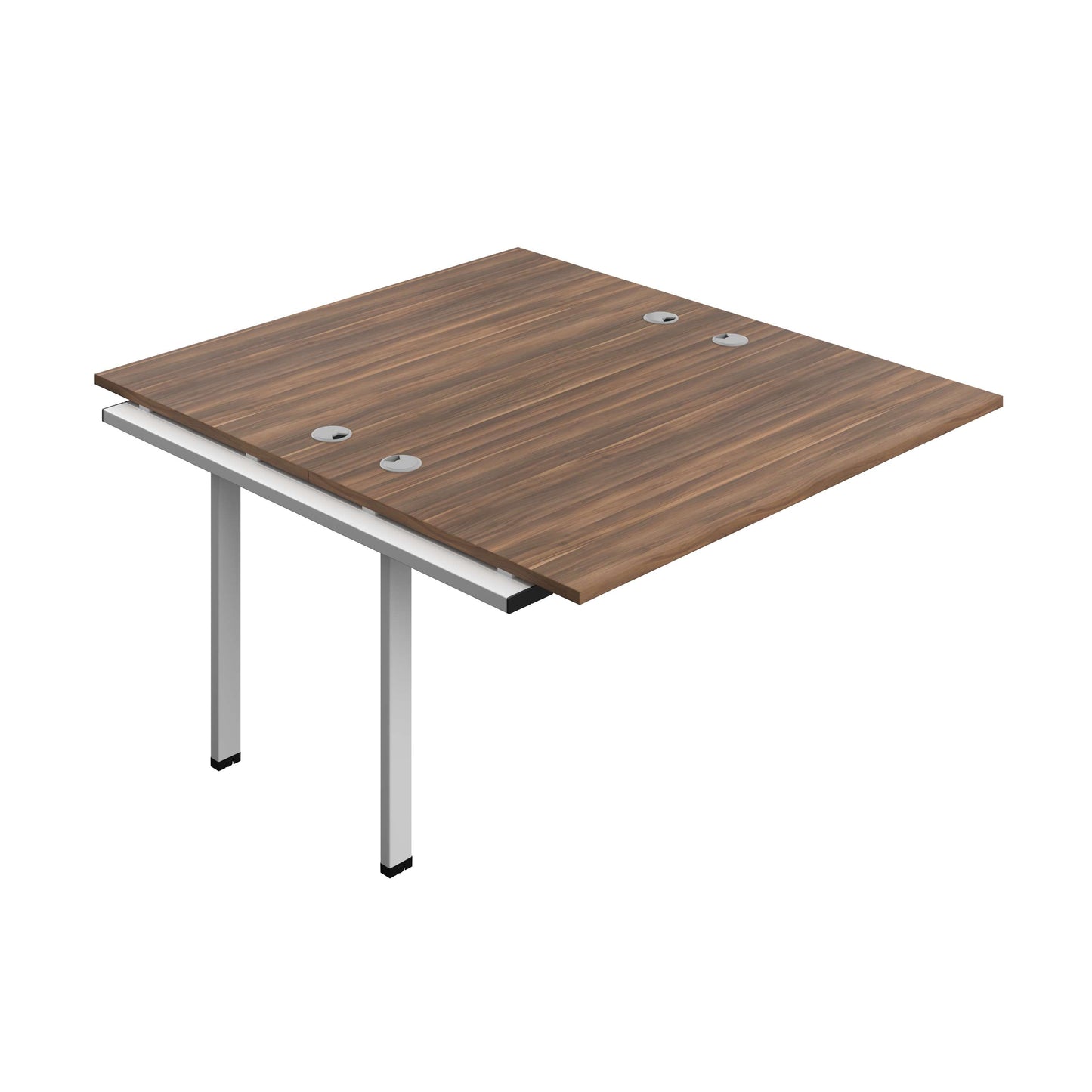 Synergy Bench Extension with Cable Ports: 2 Person (FSC) : 1400 | 800 | Dark Walnut/White