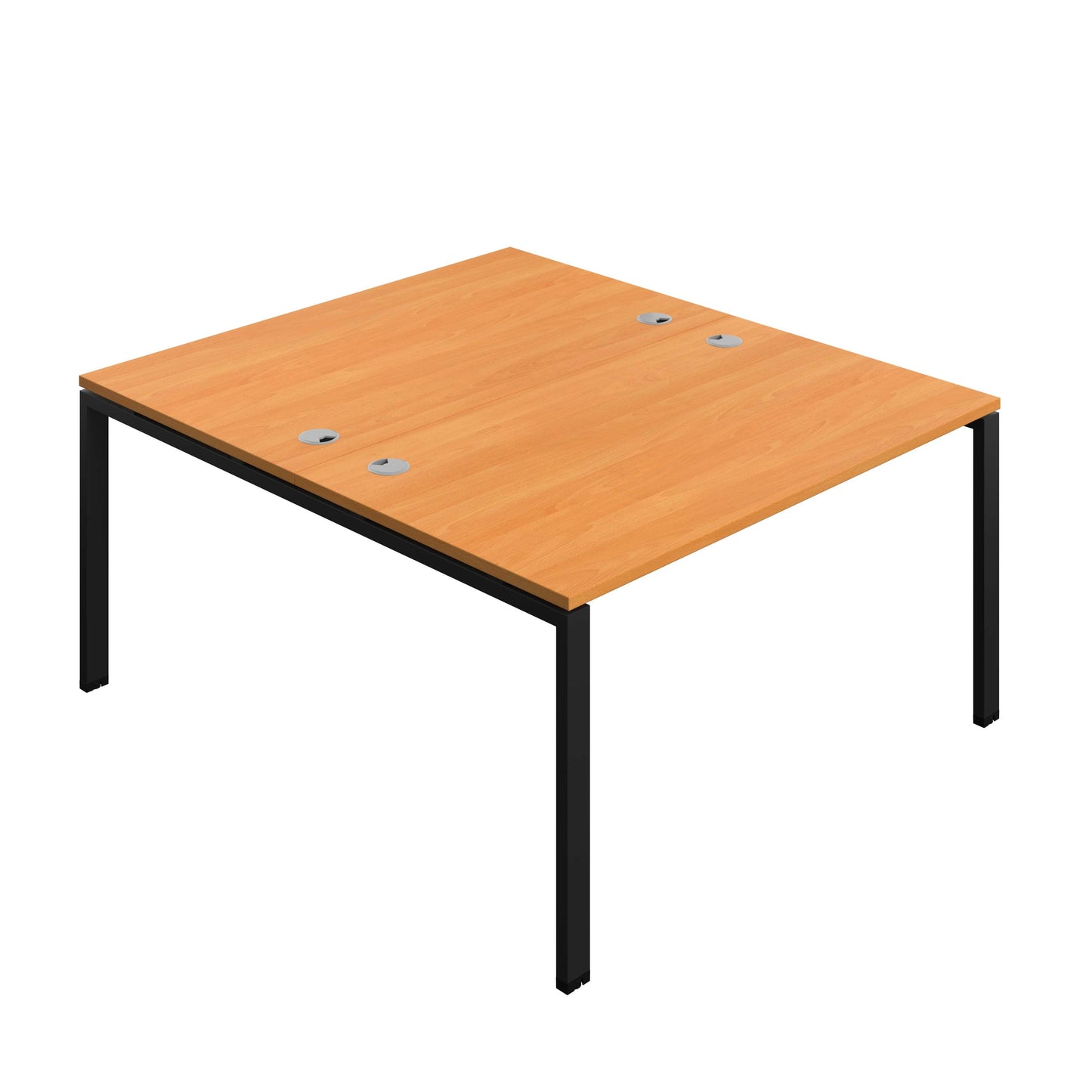 Synergy Bench with Cable Ports: 2 Person (FSC) : Goal Post Leg : 1400 | 800 | Beech/Black