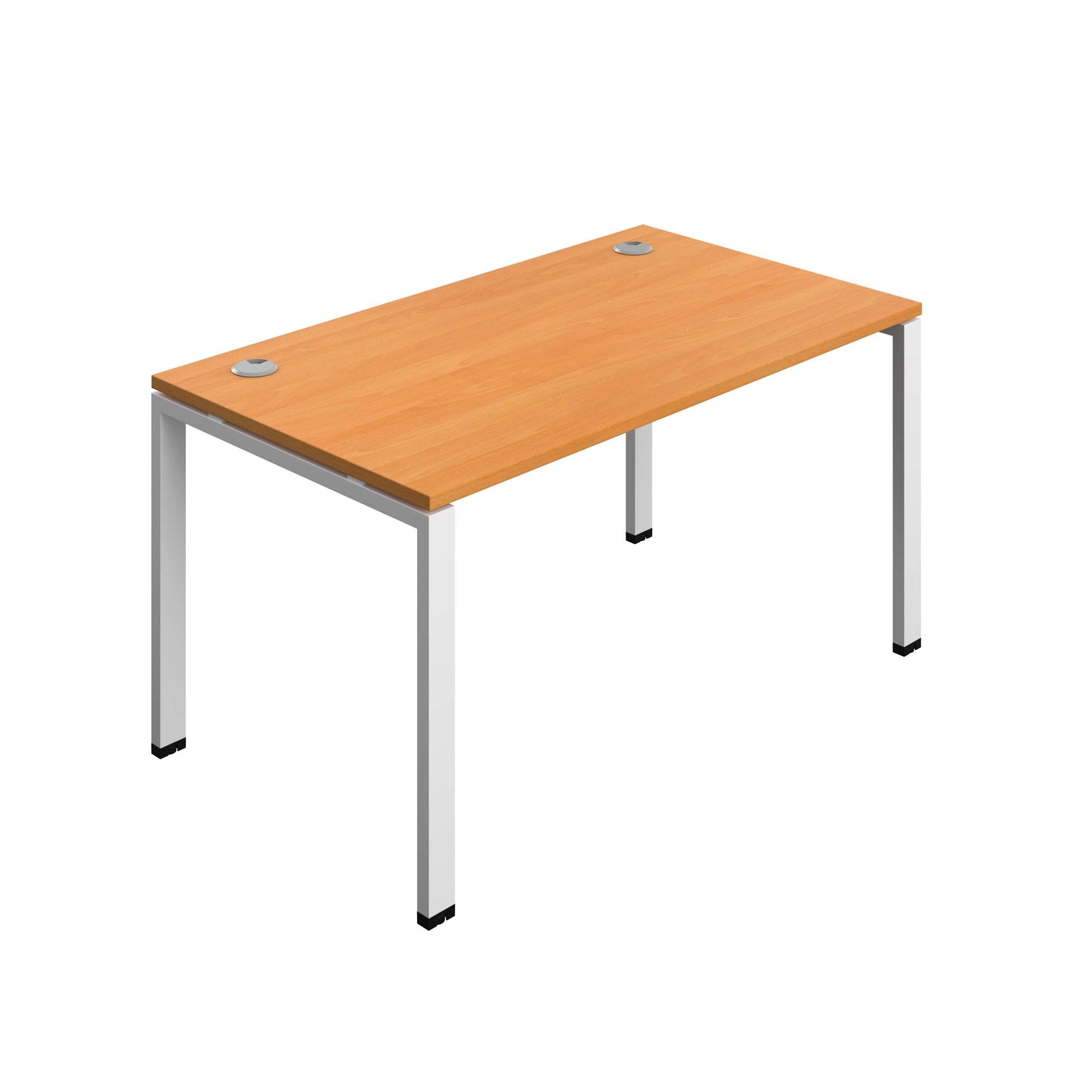 Synergy Bench with Cable Ports: 1 Person (FSC) : Goal Post Leg : 1400 | 800 | Beech/White