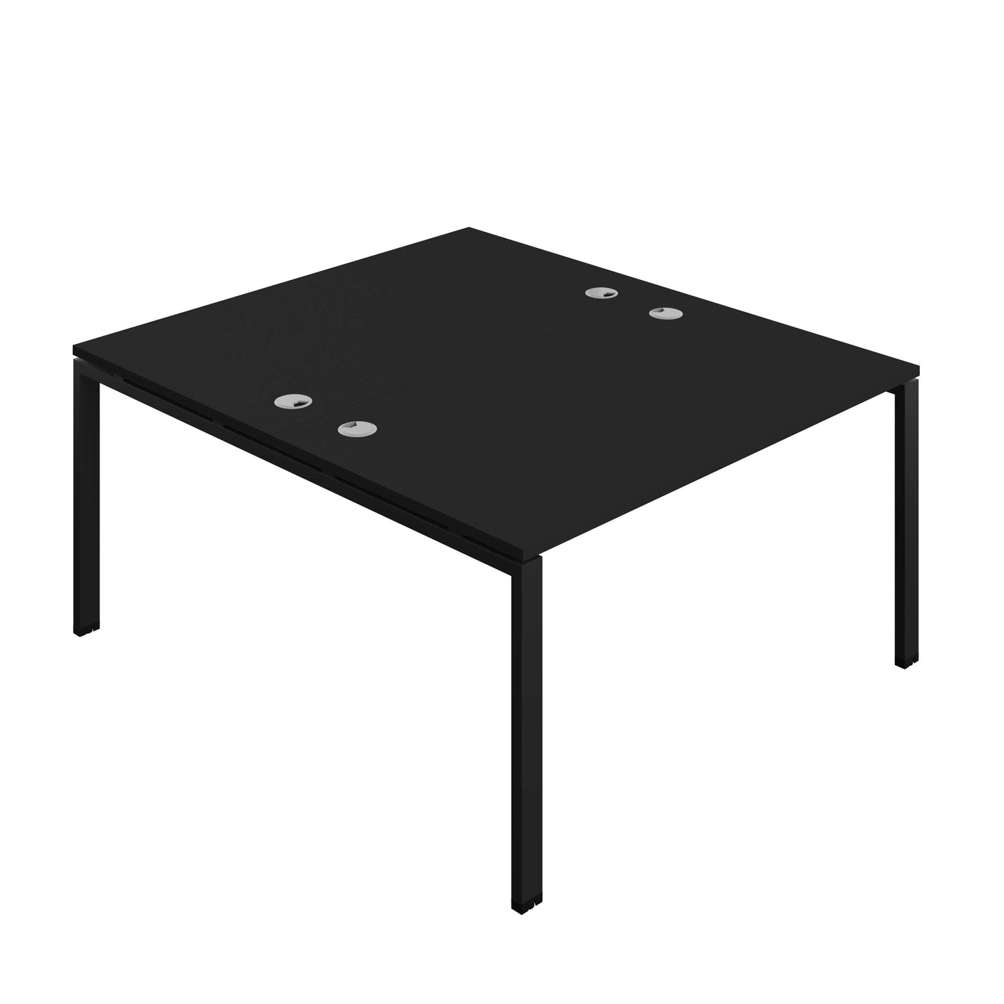 Synergy Bench with Cable Ports: 2 Person (FSC) : Goal Post Leg : 1400 | 800 | Black/Black