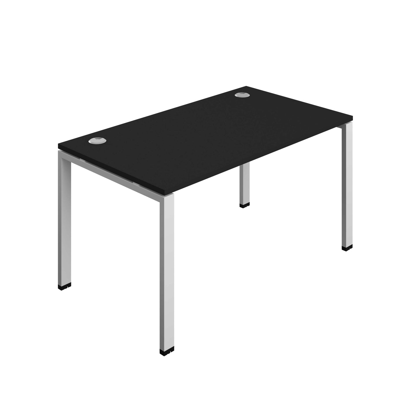 Synergy Bench with Cable Ports: 1 Person (FSC) : Goal Post Leg : 1400 | 800 | Black/Silver