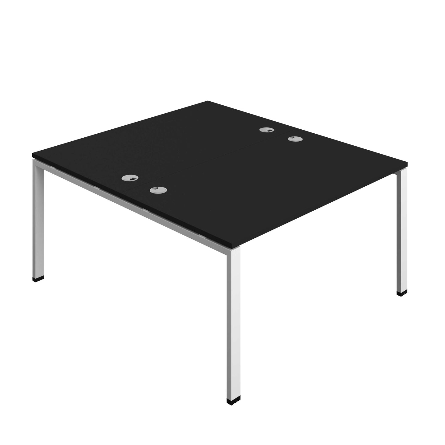 Synergy Bench with Cable Ports: 2 Person (FSC) : Goal Post Leg : 1400 | 800 | Black/White