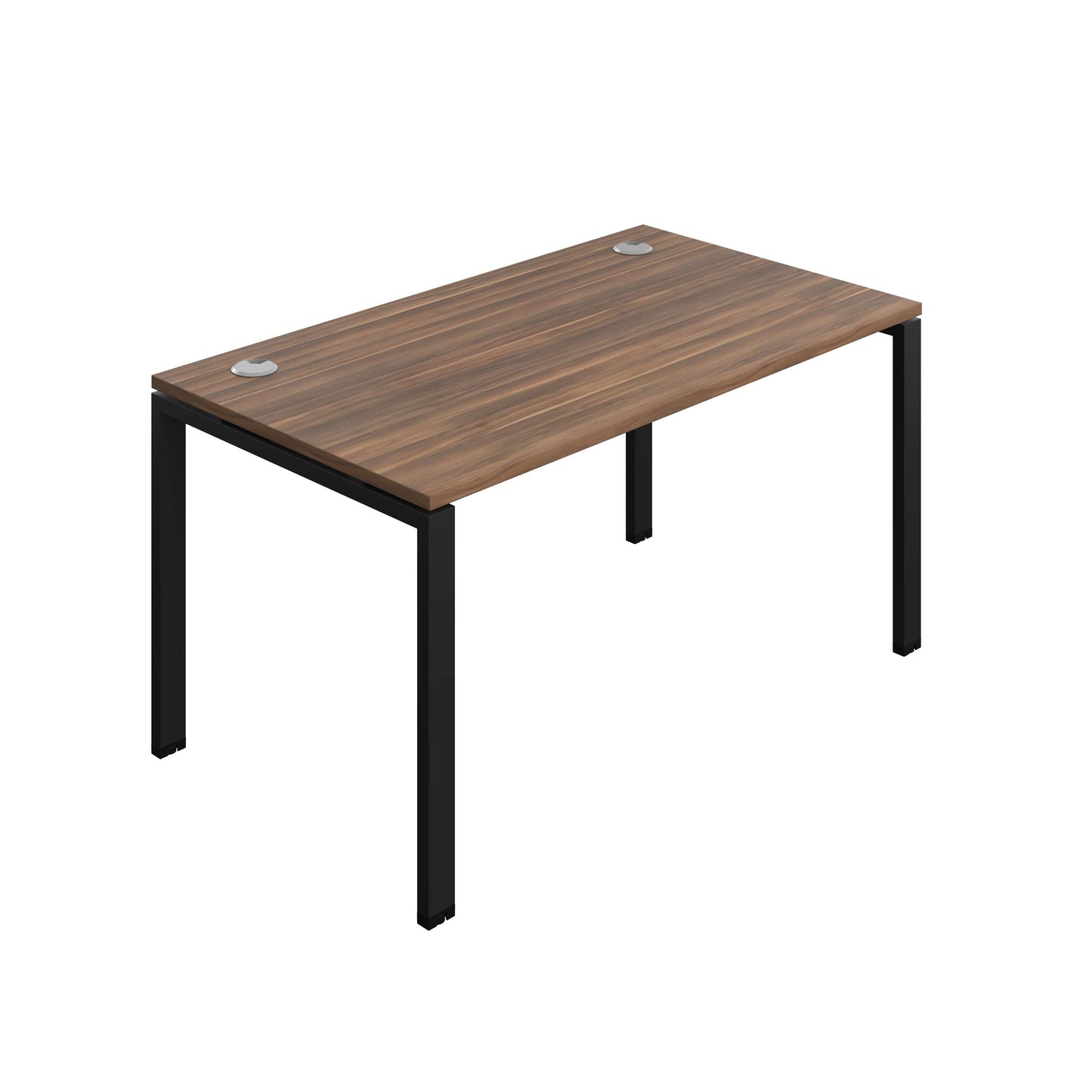 Synergy Bench with Cable Ports: 1 Person (FSC) : Goal Post Leg : 1400 | 800 | Dark Walnut/Black