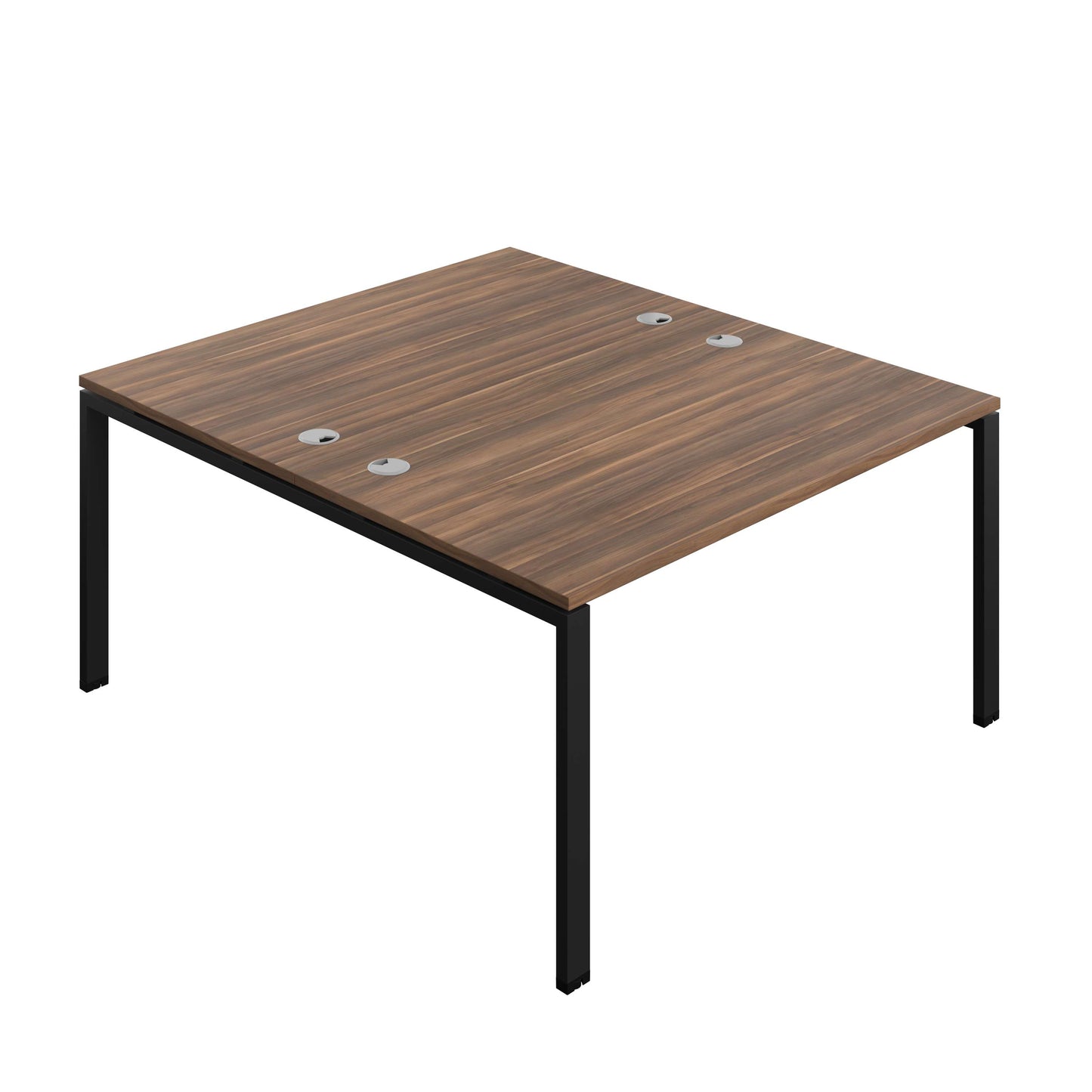 Synergy Bench with Cable Ports: 2 Person (FSC) : Goal Post Leg : 1400 | 800 | Dark Walnut/Black