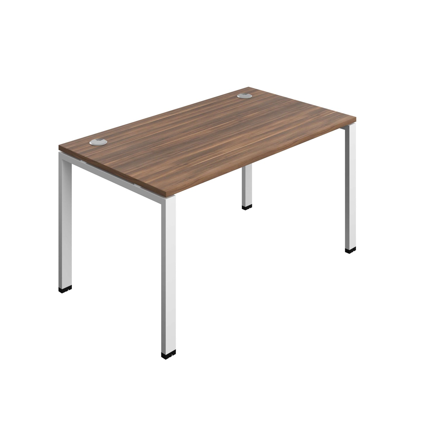 Synergy Bench with Cable Ports: 1 Person (FSC) : Goal Post Leg : 1400 | 800 | Dark Walnut/White
