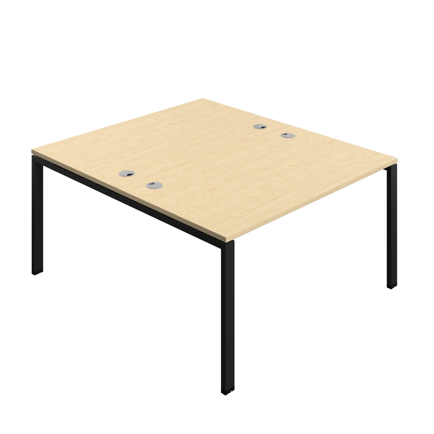 Synergy Bench with Cable Ports: 2 Person (FSC) : Goal Post Leg : 1400 | 800 | Maple/Black