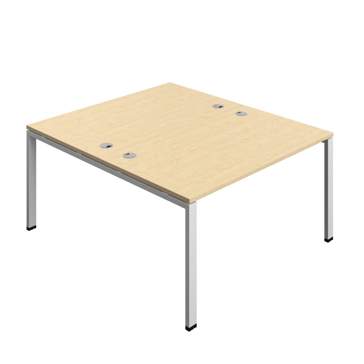 Synergy Bench with Cable Ports: 2 Person (FSC) : Goal Post Leg : 1400 | 800 | Maple/Silver