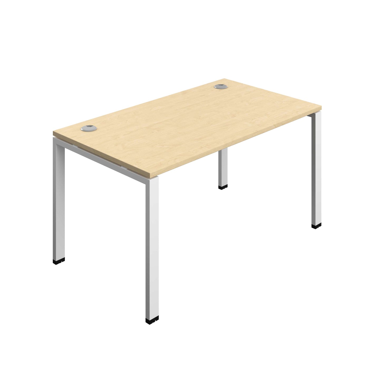 Synergy Bench with Cable Ports: 1 Person (FSC) : Goal Post Leg : 1400 | 800 | Maple/White