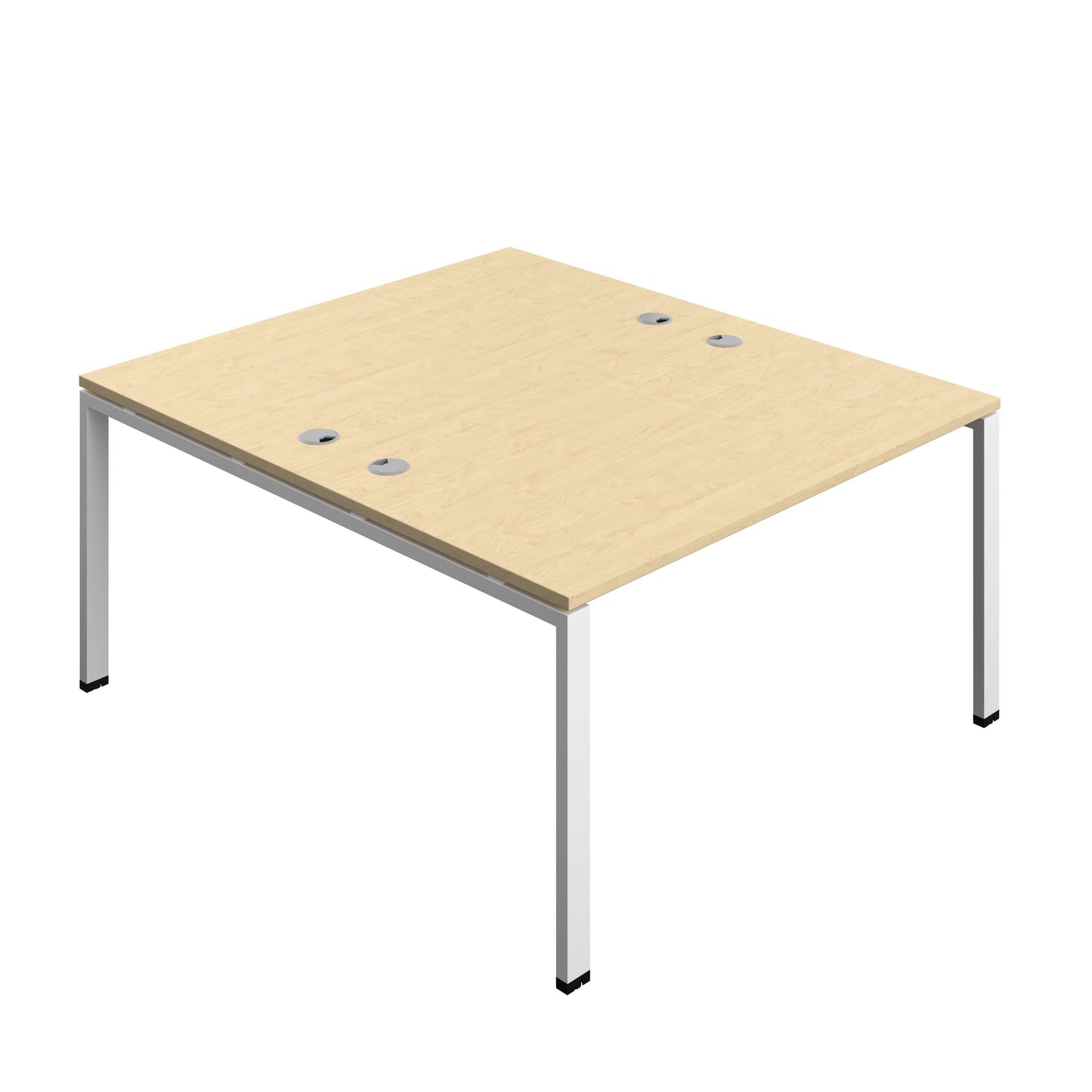 Synergy Bench with Cable Ports: 2 Person (FSC) : Goal Post Leg : 1400 | 800 | Maple/White