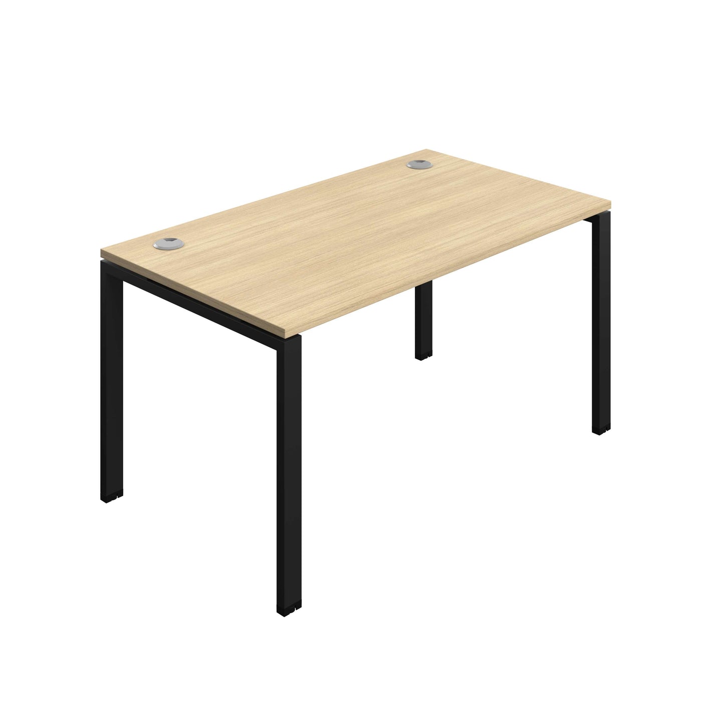 Synergy Bench with Cable Ports: 1 Person (FSC) : Goal Post Leg : 1400 | 800 | Nova Oak/Black