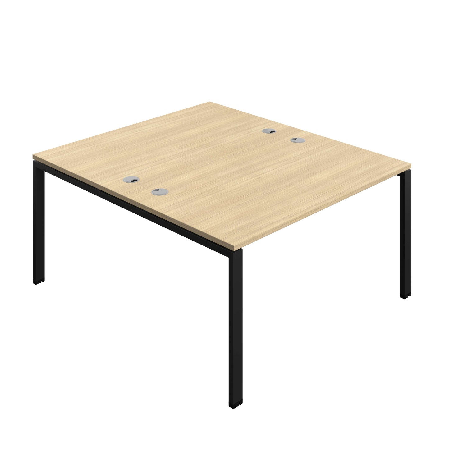 Synergy Bench with Cable Ports: 2 Person (FSC) : Goal Post Leg : 1400 | 800 | Nova Oak/Black