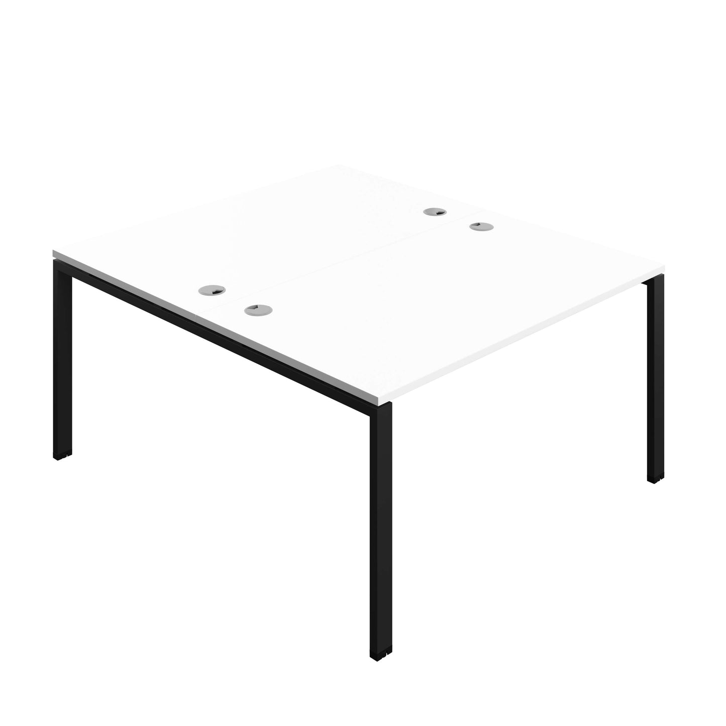 Synergy Bench with Cable Ports: 2 Person (FSC) : Goal Post Leg : 1400 | 800 | White/Black