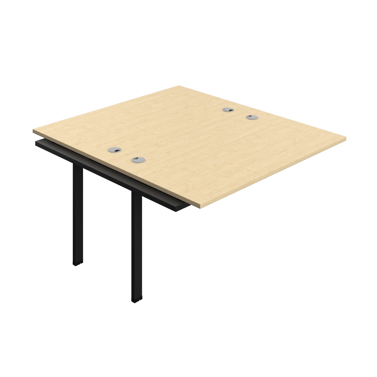 Synergy Bench Extension with Cable Ports: 2 Person (FSC) : 1400 | 800 | Maple/Silver