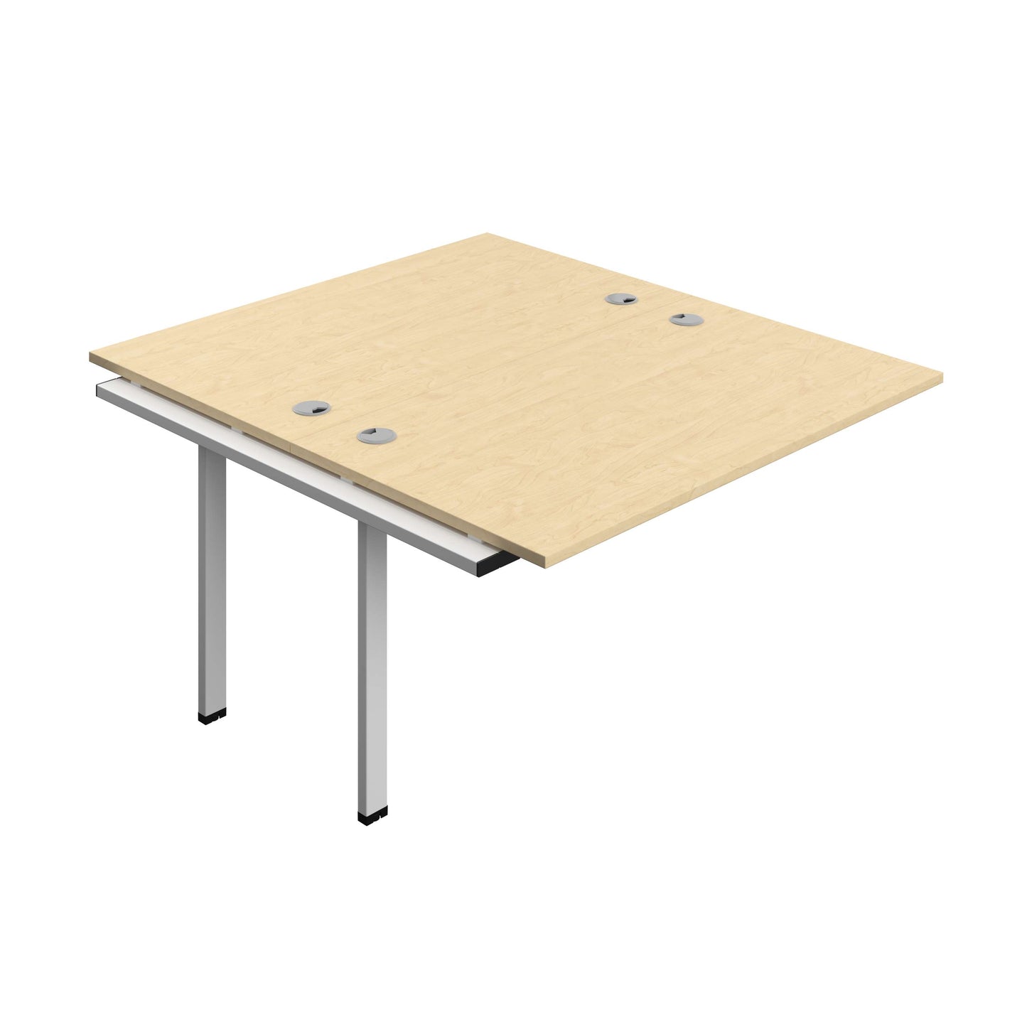 Synergy Bench Extension with Cable Ports: 2 Person (FSC) : 1400 | 800 | Maple/White