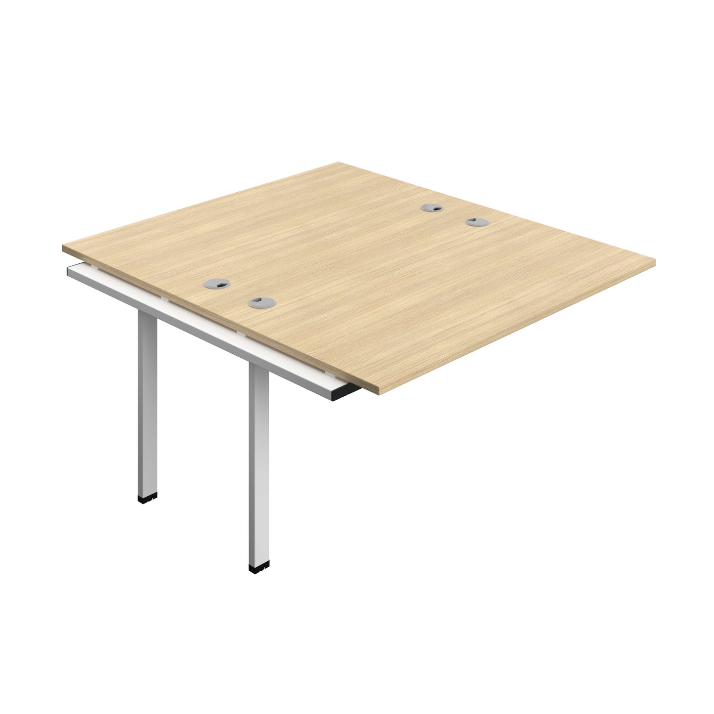 Synergy Bench Extension with Cable Ports: 2 Person (FSC) : 1400 | 800 | Nova Oak/Black