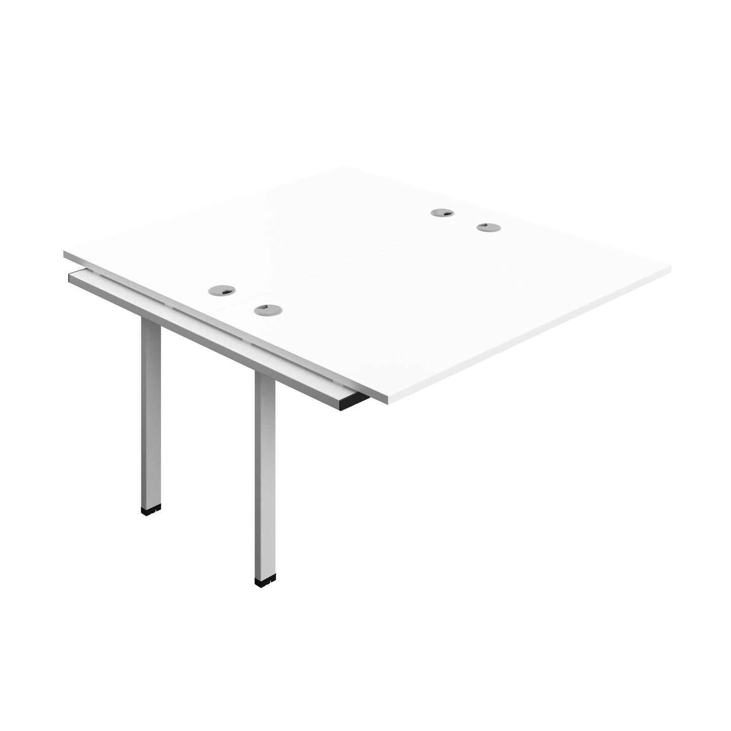 Synergy Bench Extension with Cable Ports: 2 Person (FSC) : 1400 | 800 | White/White