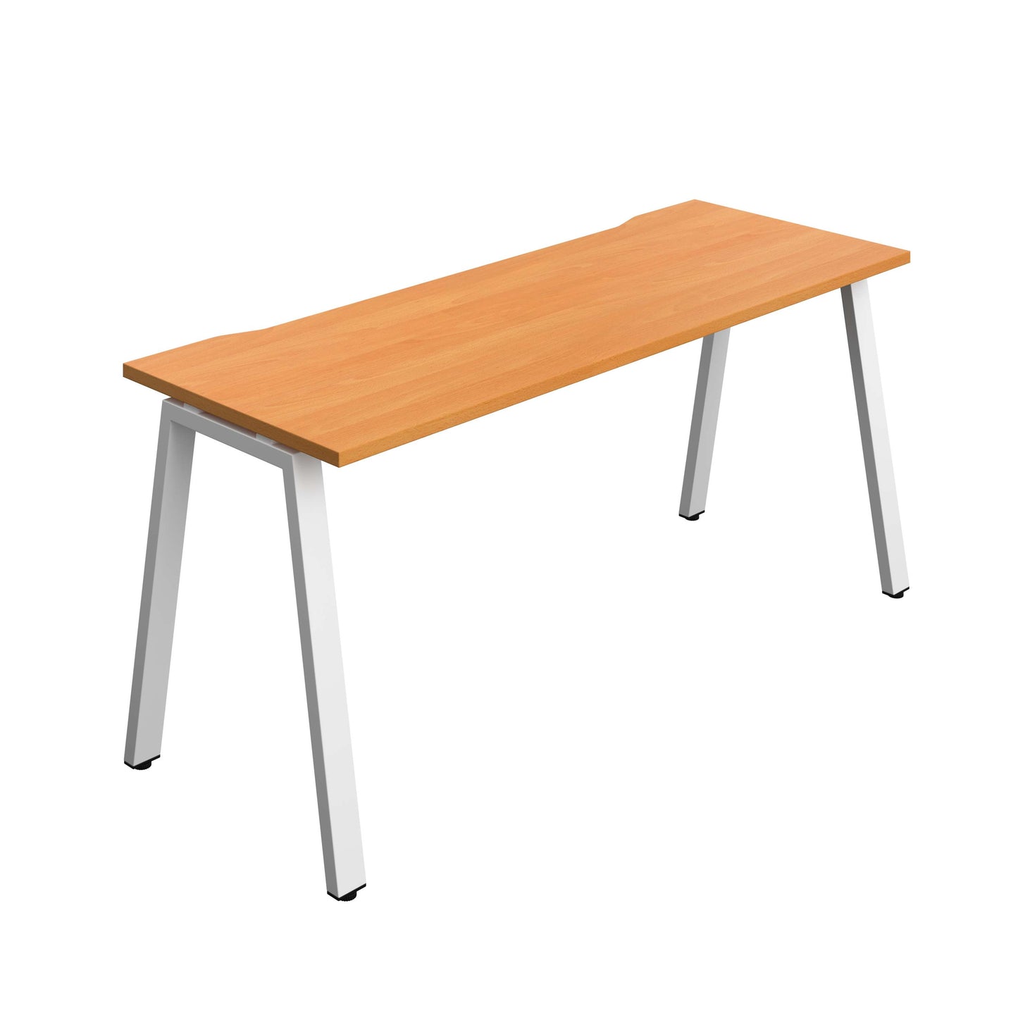 Synergy Bench with Cut Out: 1 Person (FSC) : A-Frame Leg : 1600 | 600 | Beech/White